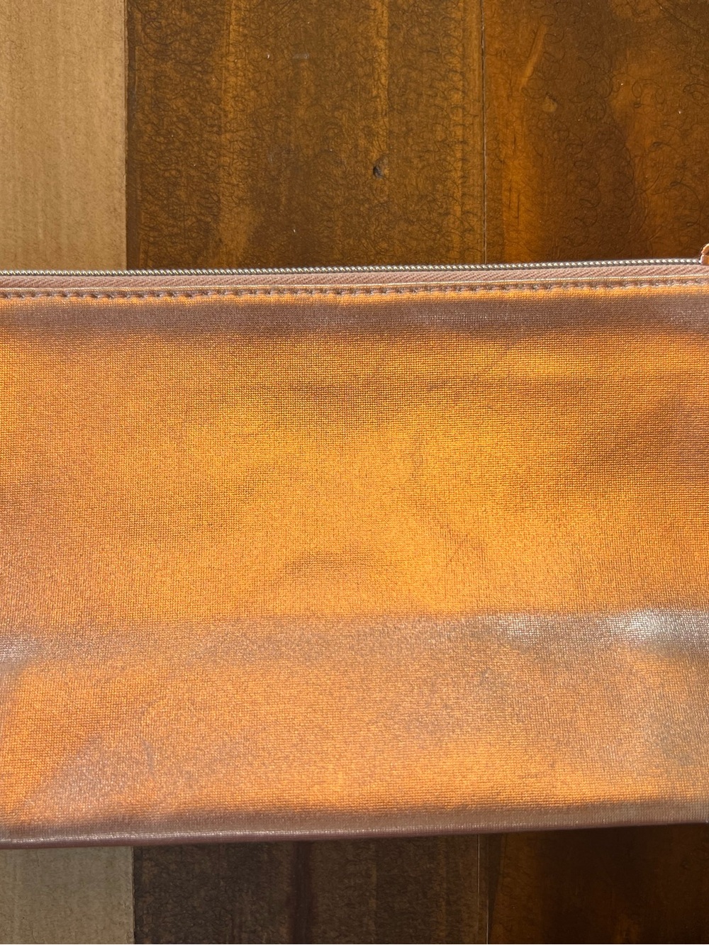 Lancome Metallic Rose Gold Makeup Pouch